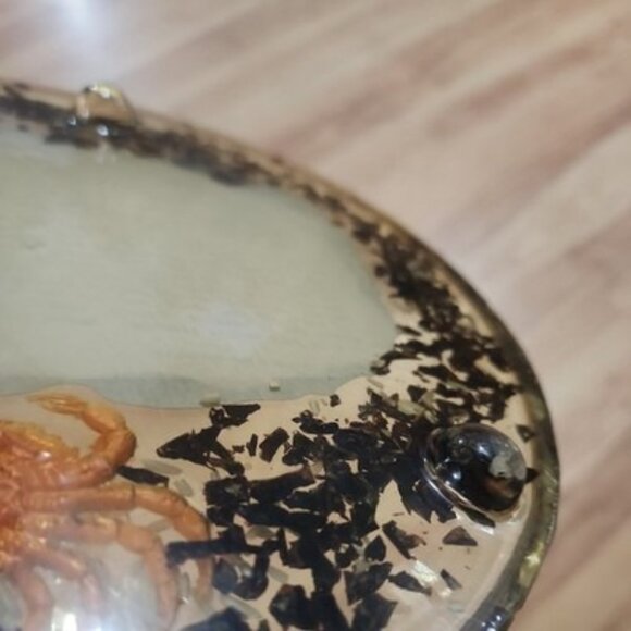 VTG MCM Lucite SEAFOOD GUMBO Recipe Trivet Lagniappe of New Orleans 8inch retro - Picture 5 of 8